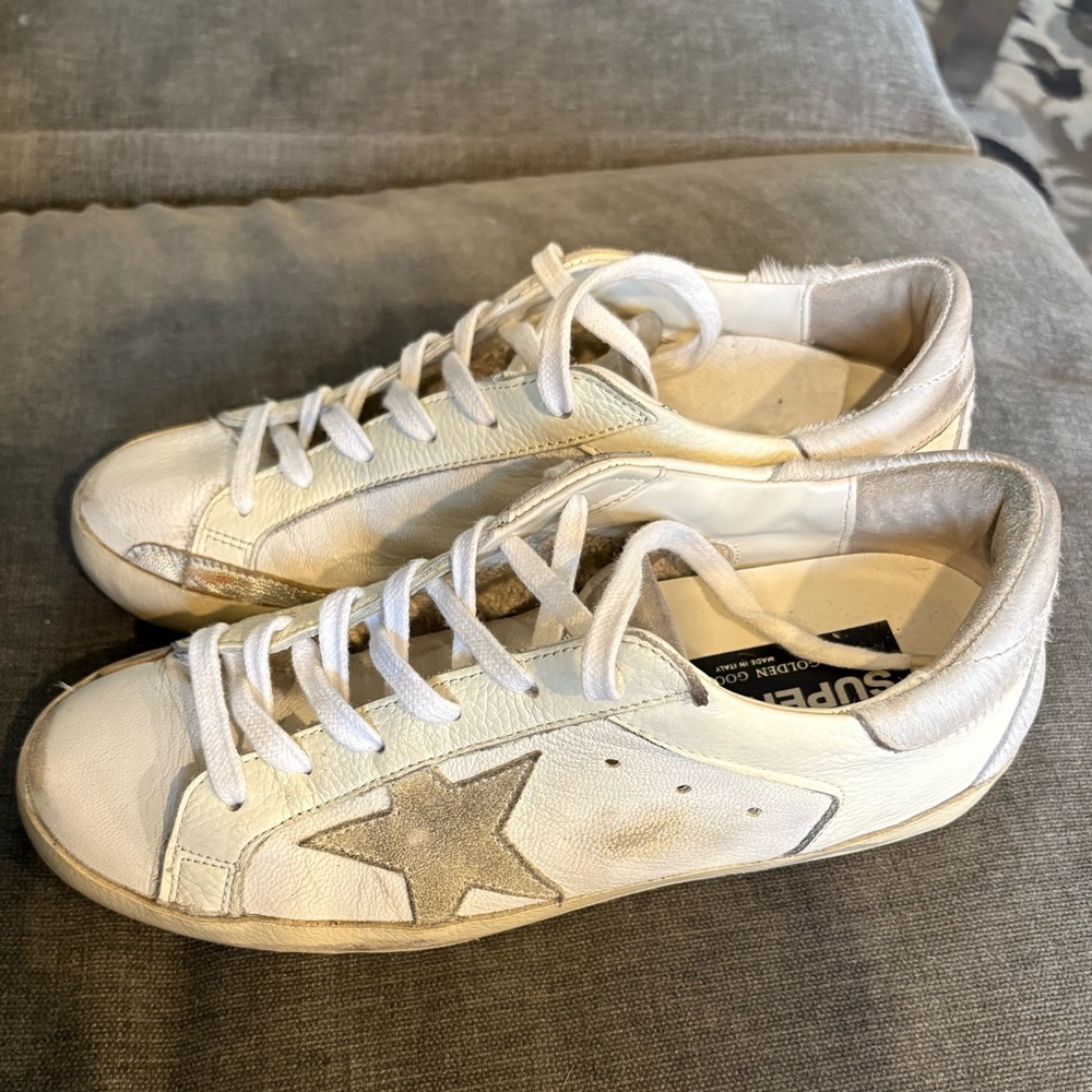 Golden Goose White Sneakers with Star